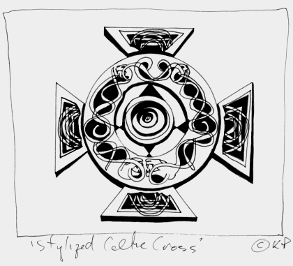 I Am In Art - Stylized Celtic Cross